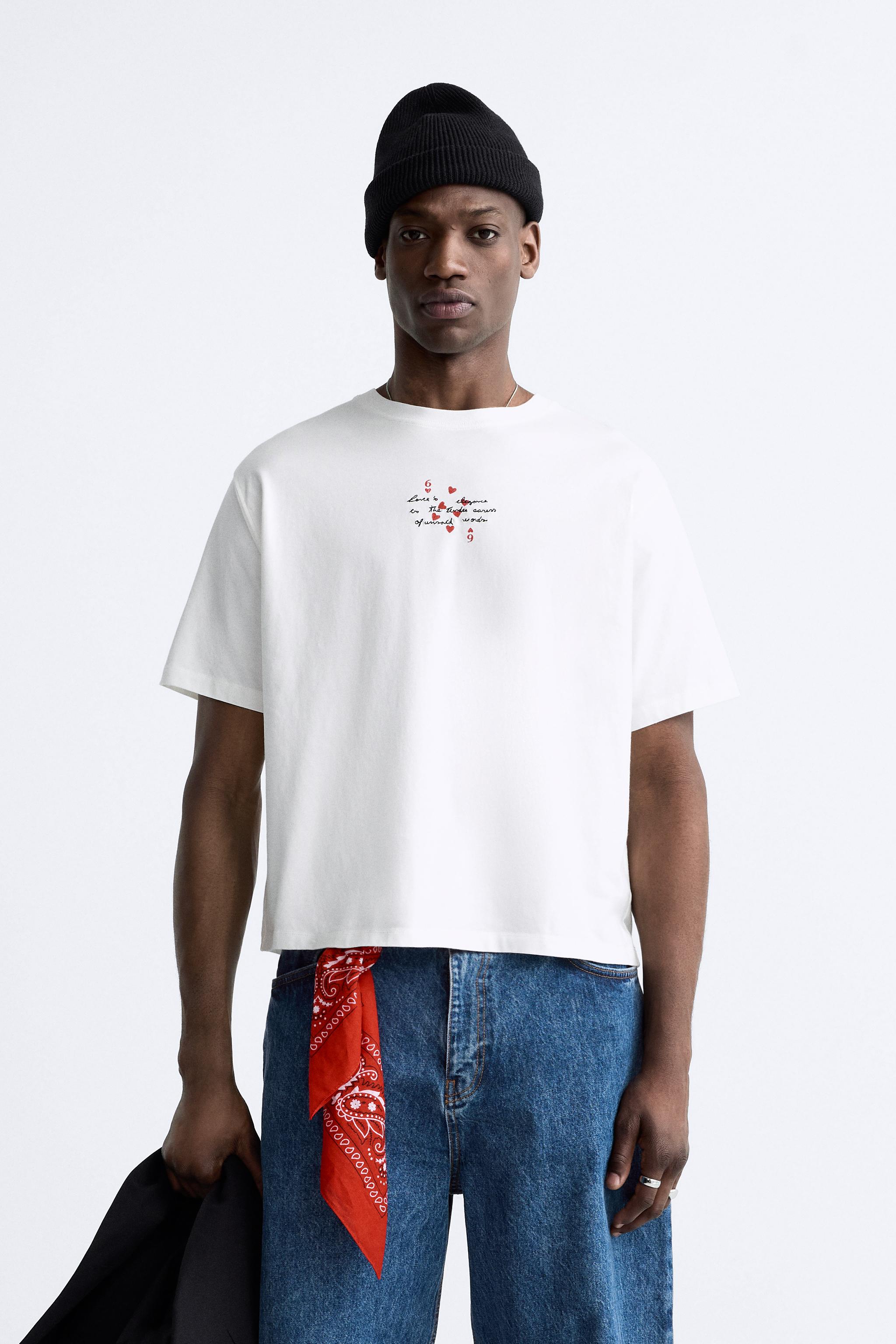 コントラスト ハート Ｔシャツ - ホワイト | ZARA Japan / 日本