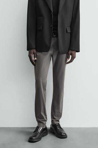 Zara SKINNY CHINO PANTS - Anthracite grey