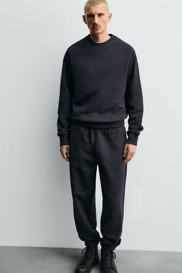 REGULAR FIT WELT JOGGERS - Dark navy by Zara - Image 4