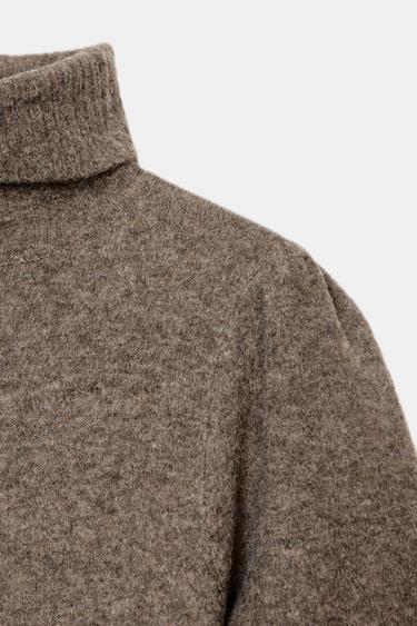 ROBE COURTE EN MAILLE - Marron / Taupe de Zara - Image 8