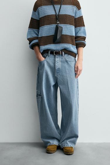 BAGGY FIT JEANS - Light blue by Zara