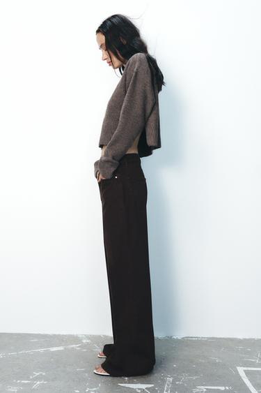Z1975 WIDE-LEG HIGH-WAIST LONG LENGTH JEANS - Brown by Zara