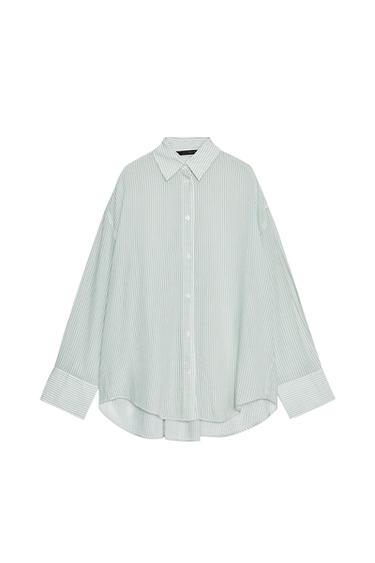 OVERSIZE STRIPED GAUZE SHIRT