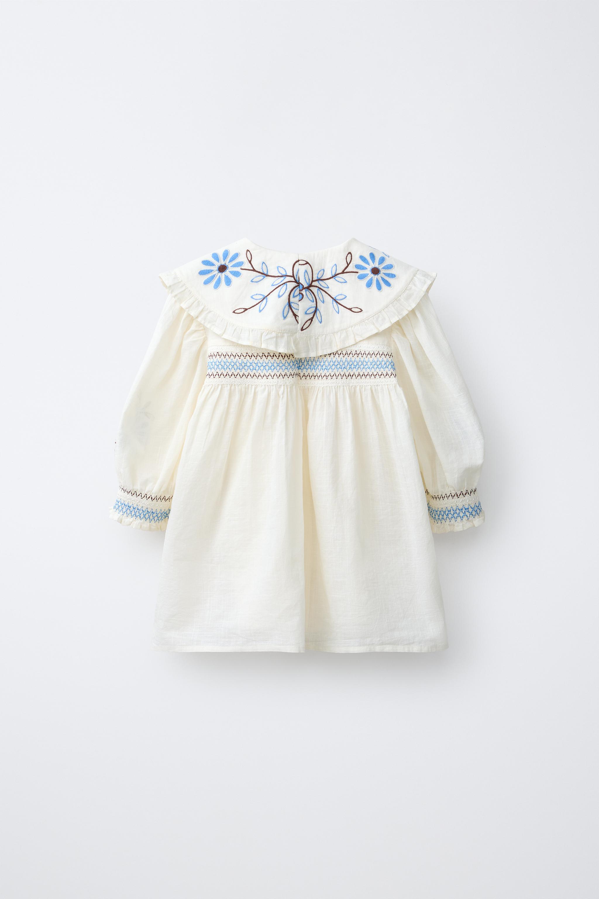 CHEMISE COL CLAUDINE FLEURS BRODÉES