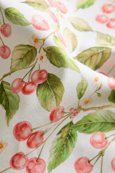 CHERRY PRINT RESIN-COATED TABLECLOTH - Green by Zara - Image 3