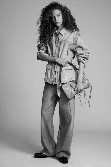 ZIPPED SHOULDER BAG - Grey by Zara