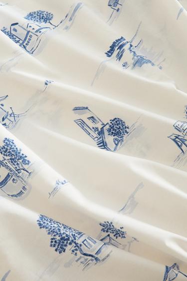 TOILE DE JOUY FLAT SHEET - Blue by Zara - Image 4