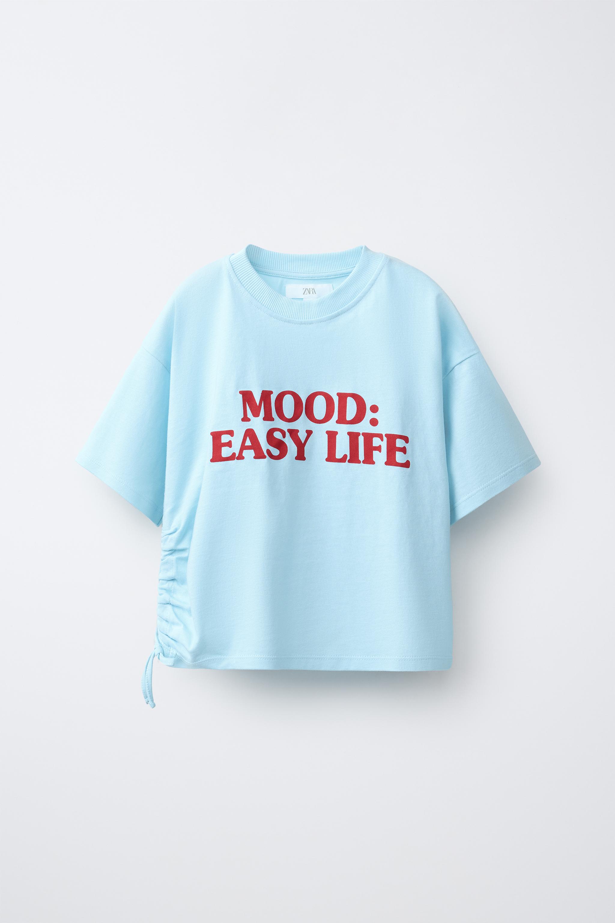 T-SHIRT À INSCRIPTION FRONCÉE