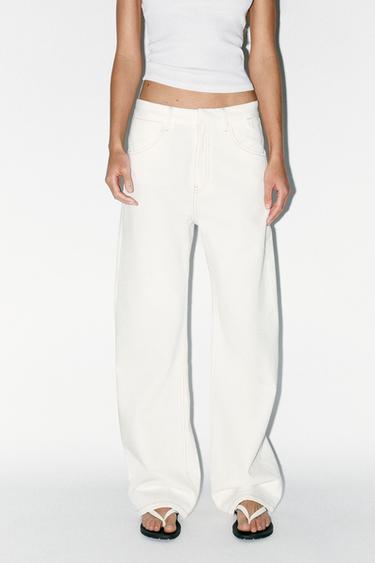 JEANS TRF SLOUCHY TRABILLA TIRO MEDIO - Blanco de Zara