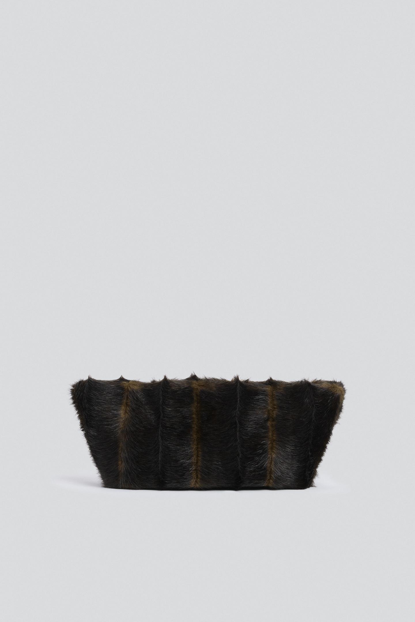 Женская сумка Zara Limited Edition Textured Crossbody, цвет: Коричневый — фото 3