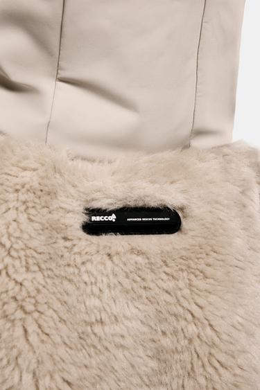 MANTEAU COURT À CAPUCHE EFFET FOURRURE RECCO® TECHNOLOGY SKI COLLECTION - Vison de Zara - Image 13