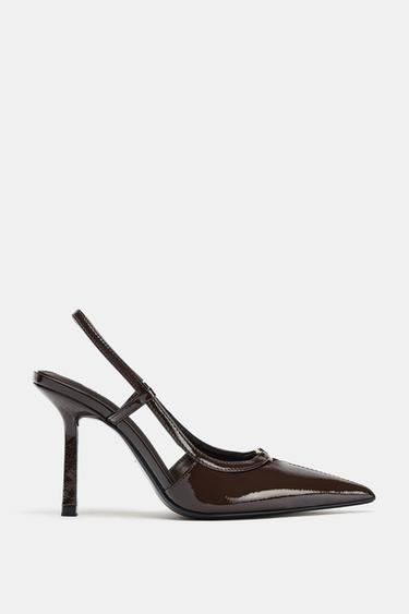 POINTED SLINGBACK SHOES - Brown by Zara