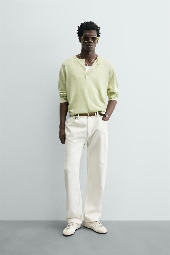 100% HEMP HENLEY JUMPER from Zara - $99.90