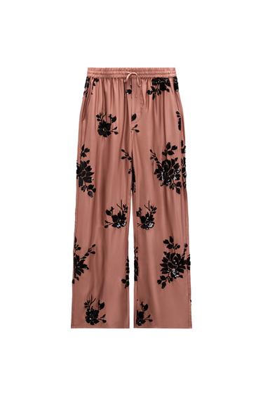 EMBROIDERED TROUSERS WITH SEQUINS