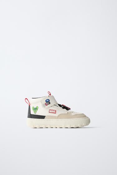 Zara THE AVENGERS © MARVEL HIGH TOP SNEAKERS - White