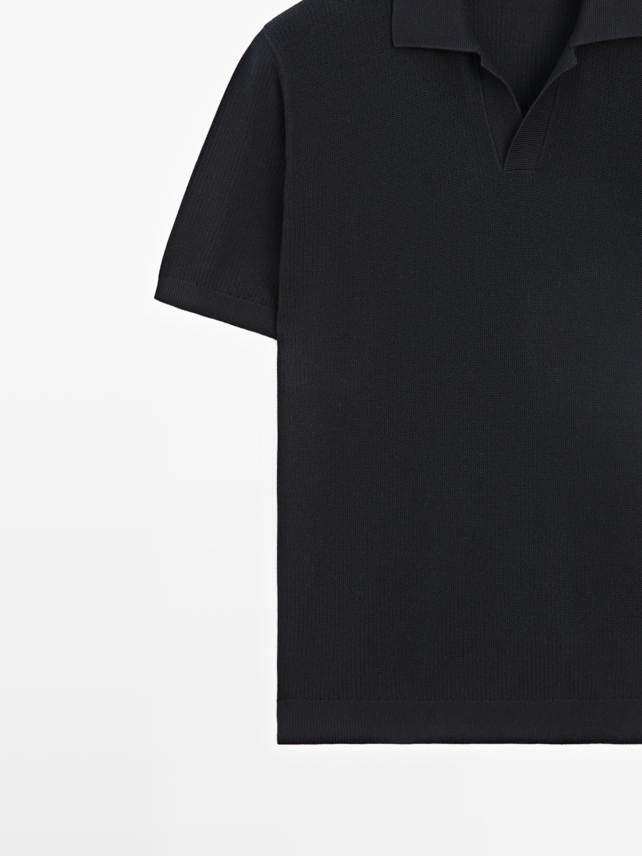 100% cotton knit polo sweater