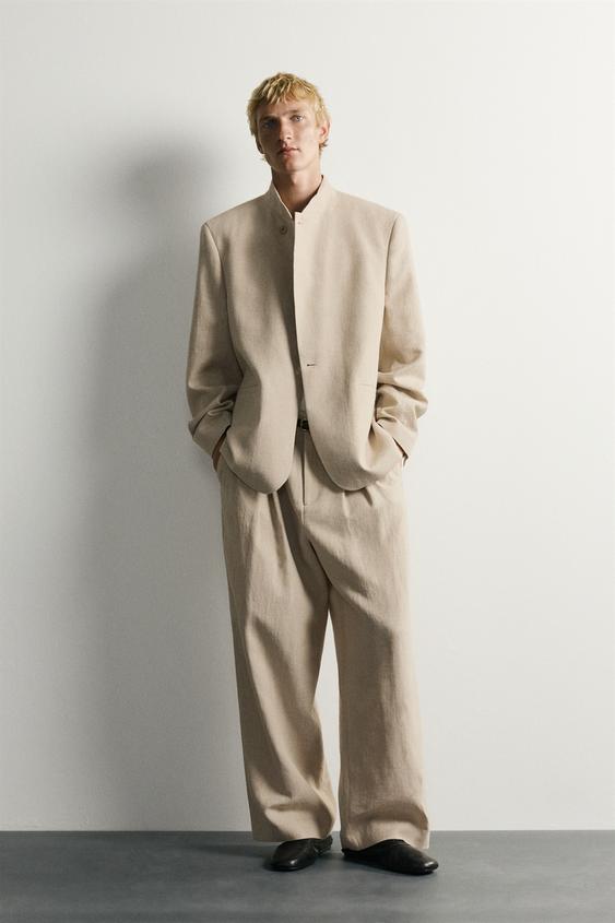 RELAXED FIT DOUBLE-BREASTED BLAZER - Light beige de Zara - Imagen 0