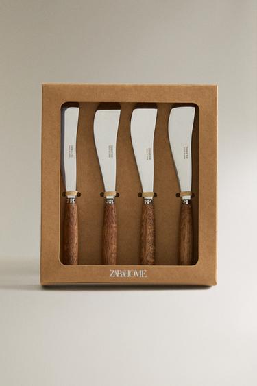 PACK COUTEAUX À BEURRE EN BOIS (LOT DE 4) - Beige clair de Zara - Image 3