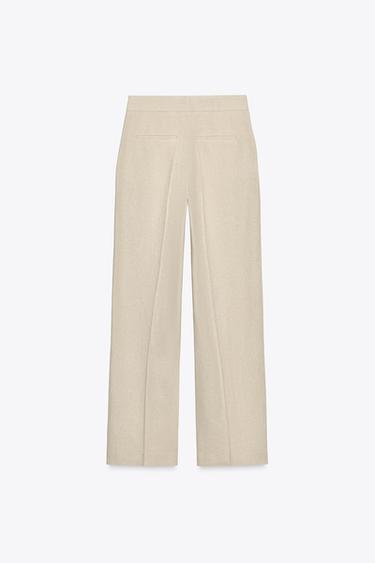 PANTALON DROIT EN LIN - Beige clair de Zara - Image 5
