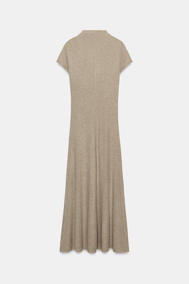 MAXI HIGH NECK DRESS - Ecru by Zara - Image 6