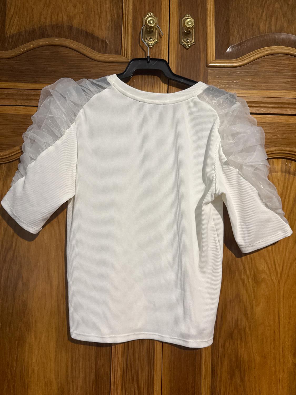 RIBBED ORGANZA T-SHIRT - Image 3