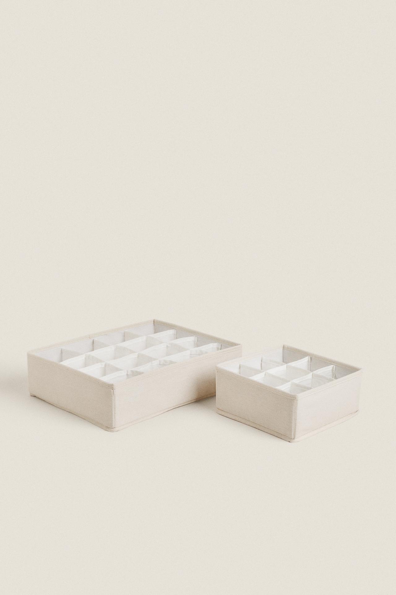 COMPARTMENT ORGANISER BASKET — Cream