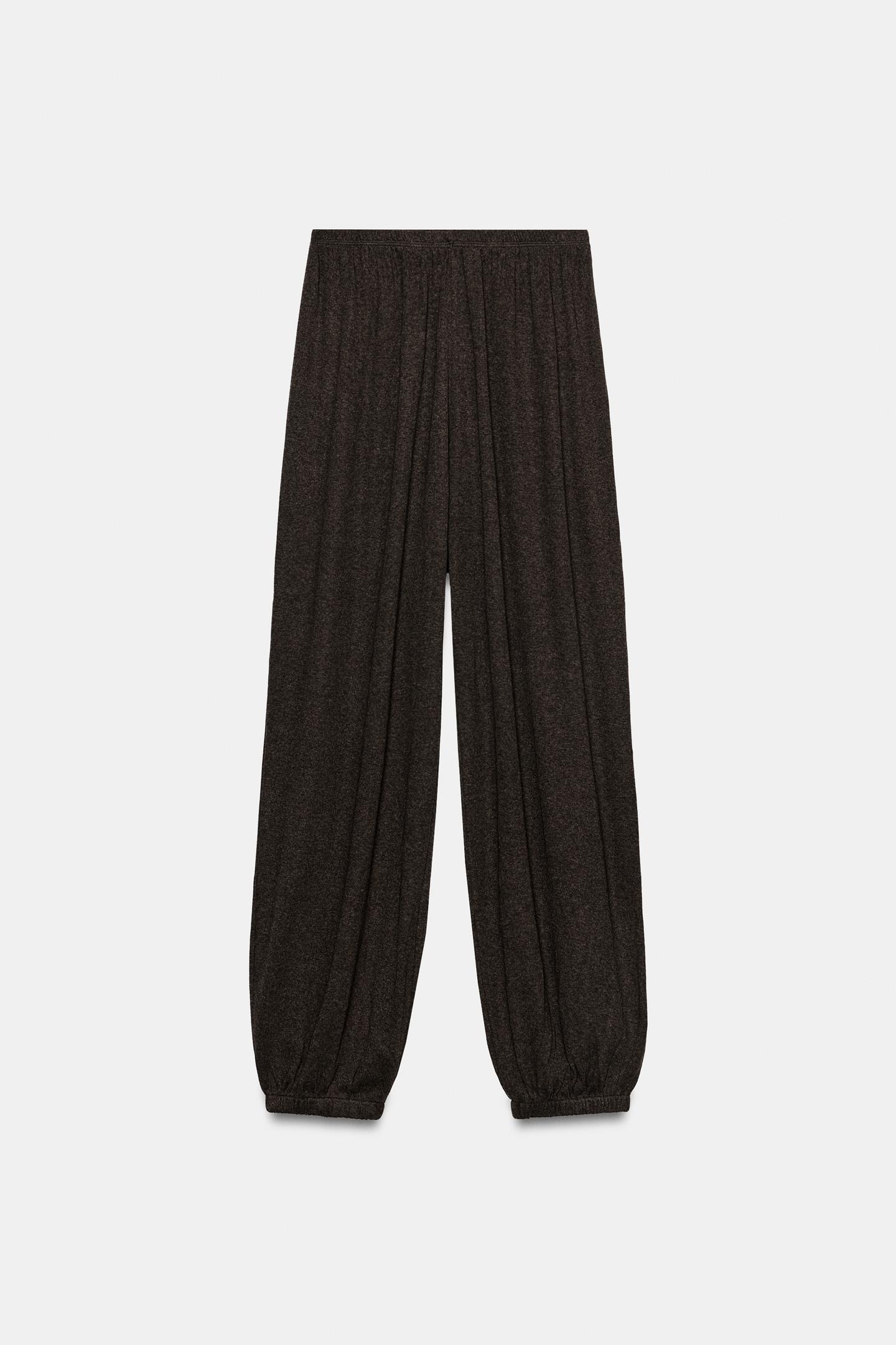 Женские брюки Zara Bloomer, цвет: Коричневый меланжевый — фото 7