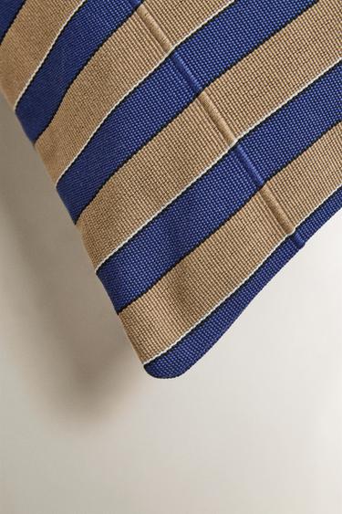 STRIPED CUSHION COVER - Blue by Zara - Image 1