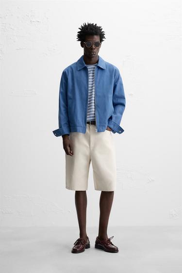 VESTE REGULAR FIT COTON - Bleu de Zara - Image 0