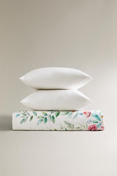 BETTBEZUG AUS BAUMWOLLE MIT BLUMENPRINT - Cremefarben von Zara - Bild 0