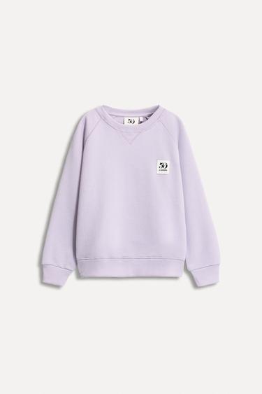 Zara AGES 6-14 / 50TH ANNIVERSARY LABEL POCKET SWEATSHIRT - Lilac - Image 0