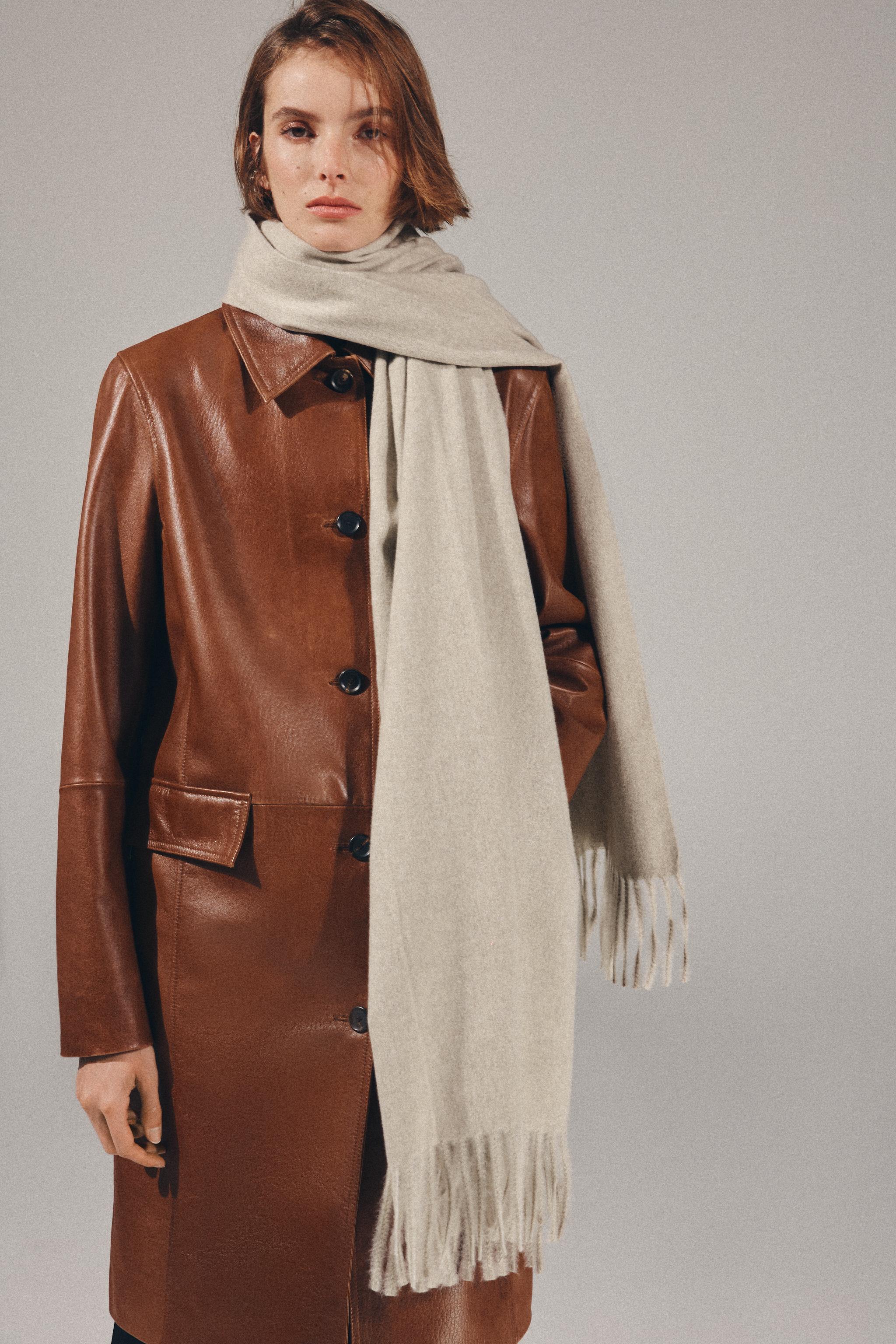 Soft Fringe Scarf by Zara