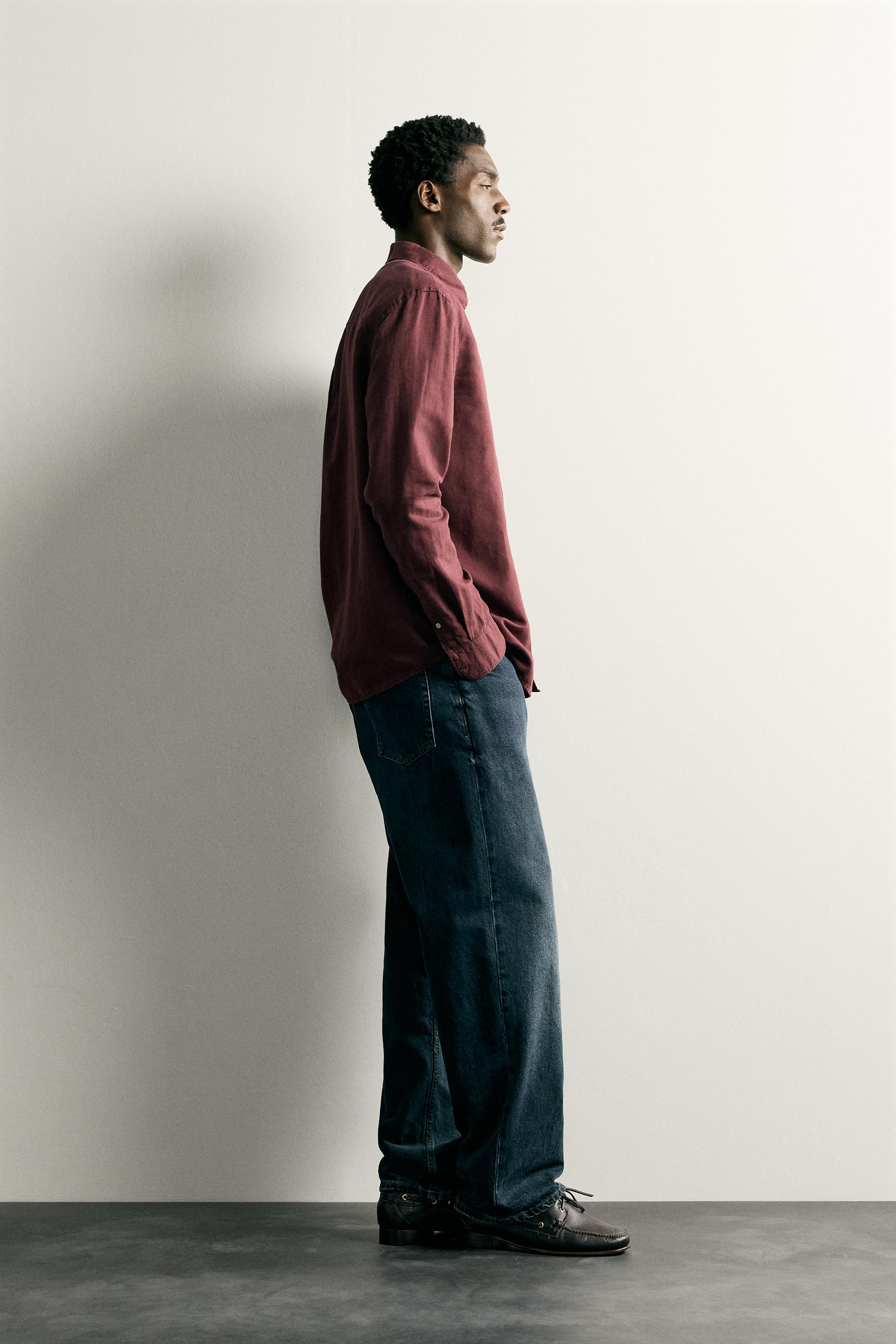 LINEN COTTON BLEND SHIRT