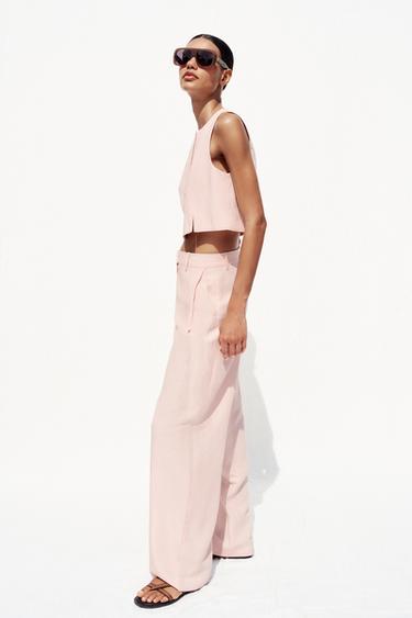 GILET COURT FENTES - Rose de Zara - Image 4
