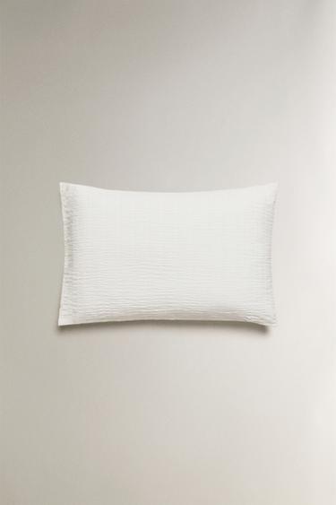 TEXTURED COTTON PILLOWCASE - White by Zara - Image 3