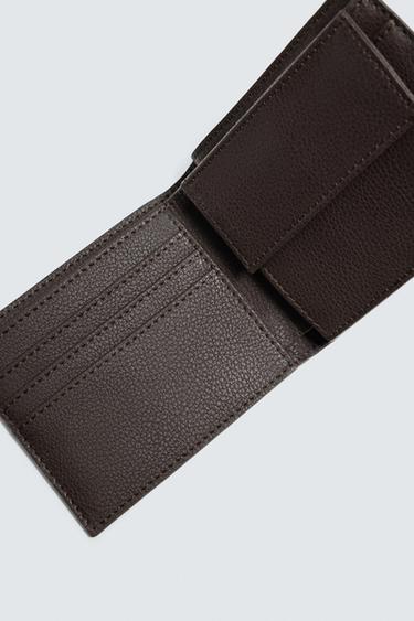PORTEFEUILLE TEXTURÉ - Marron de Zara - Image 2