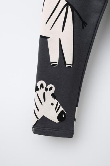 ANIMAL PRINT LEGGINGS - Anthracite grey by Zara - Image 3