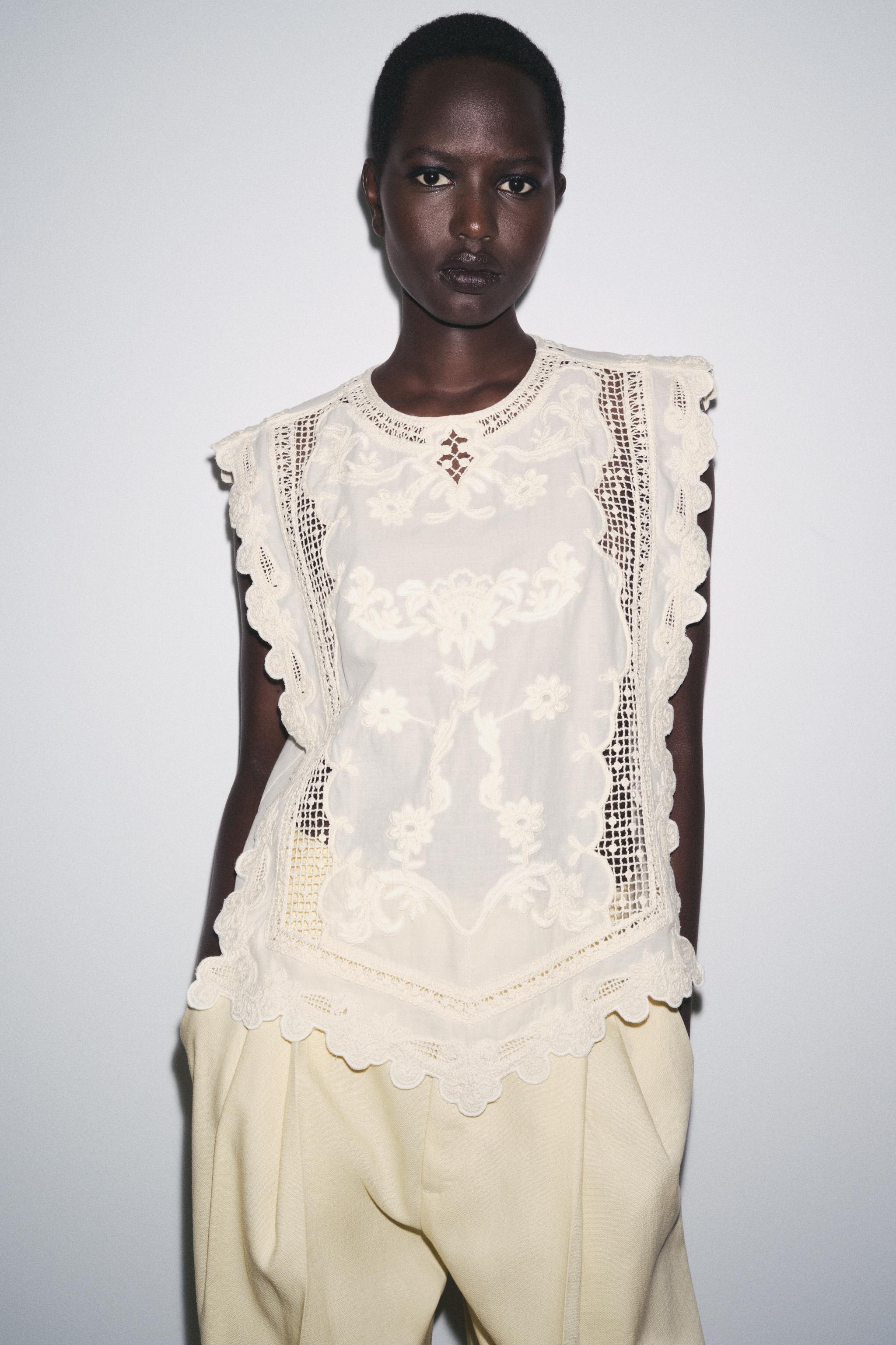 ZW COLLECTION RUFFLED CHEST SHIRT