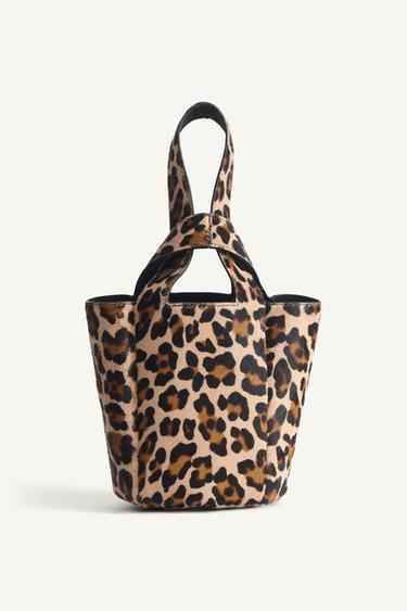ANIMAL PRINT LEATHER MINI BUCKET BAG X KATE MOSS - Leopard by Zara - Image 0
