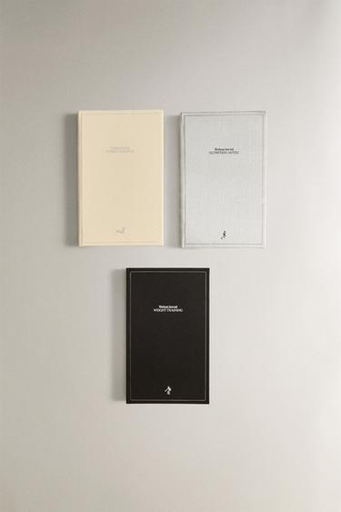 TRAINING NOTEBOOK SET (SET OF 3) - Grey / Beige by Zara