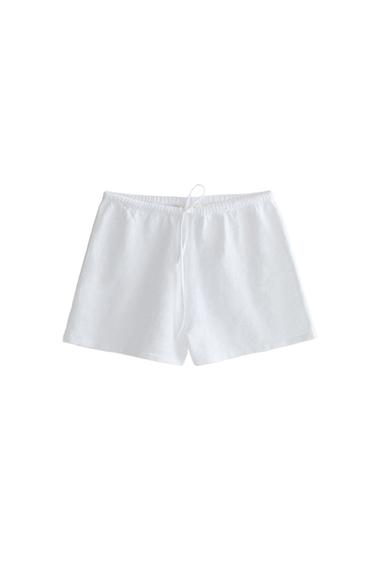 Zara COTTON SHORTS - White