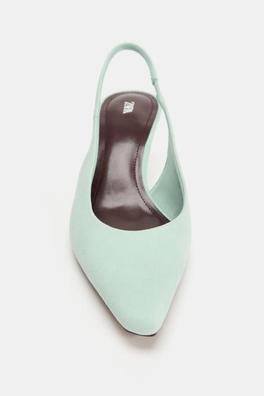 CHAUSSURES KITTEN EN DAIM - Vert menthe de Zara - Image 3