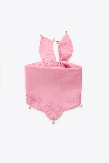 Zara SHELL DIE-CUT BANDANA - Pink