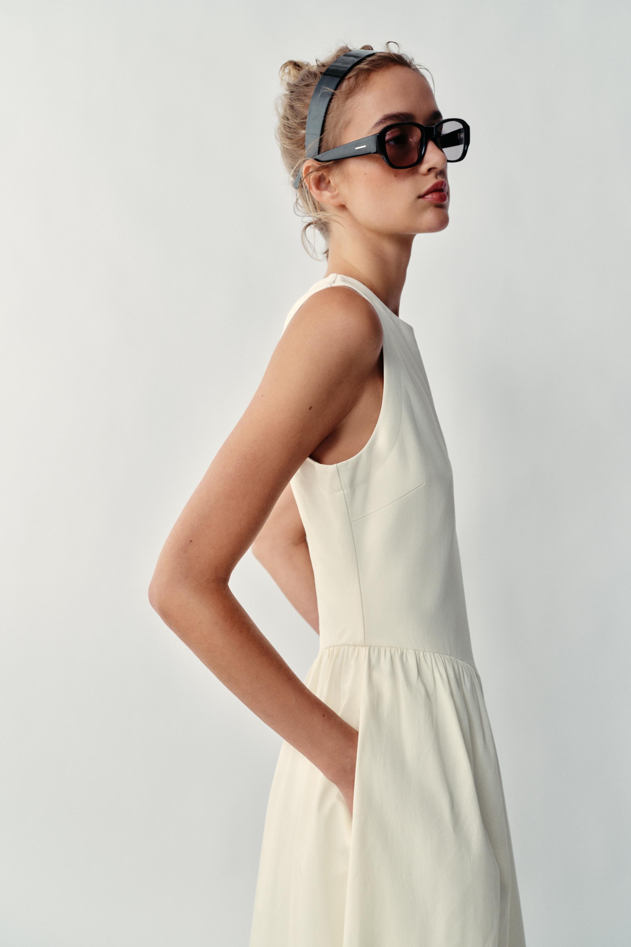 COMBINATION MIDI DRESS