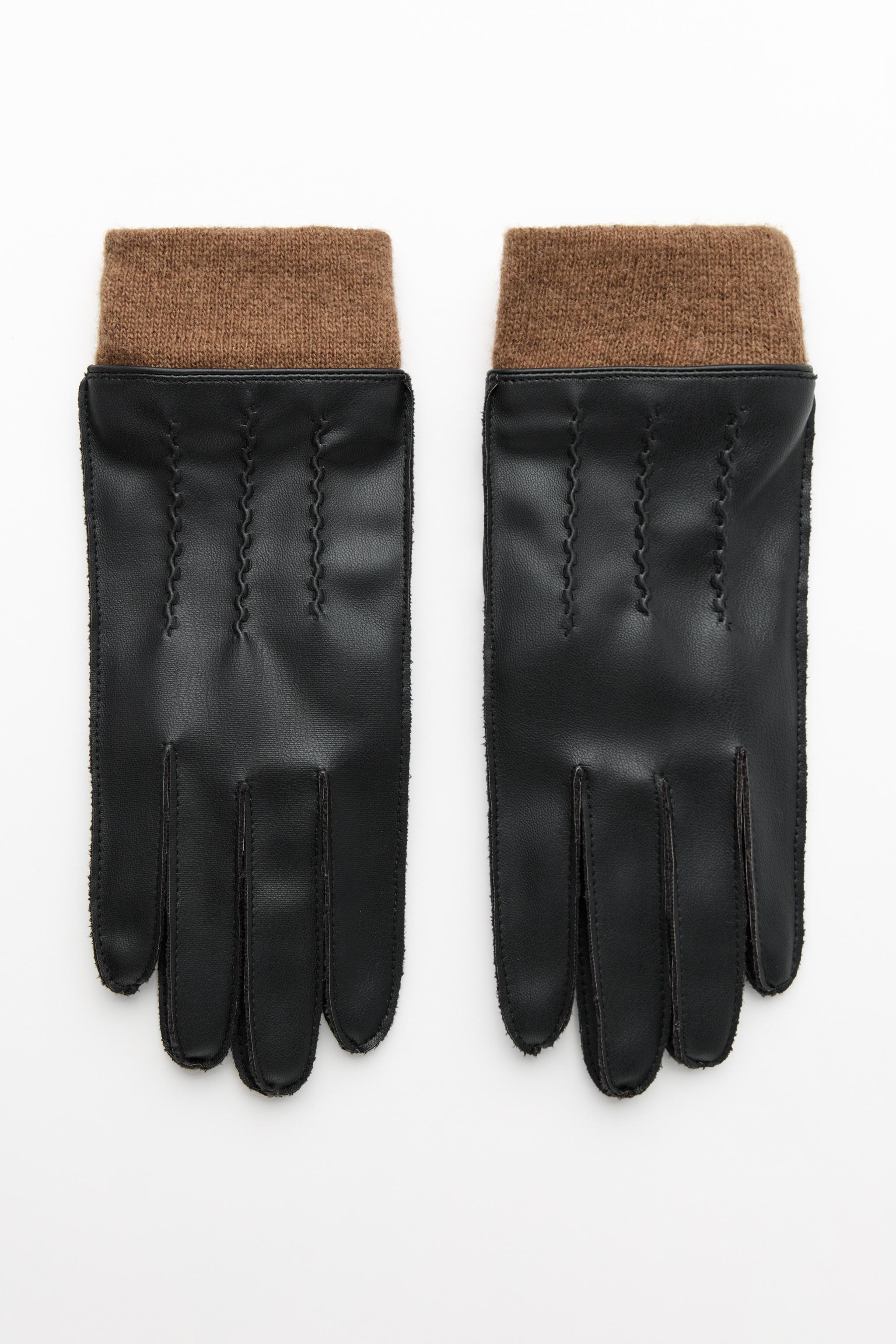 FAUX LEATHER SHORT GLOVES
