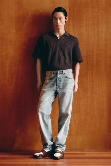 Zara 直筒版牛仔褲 - 藍色