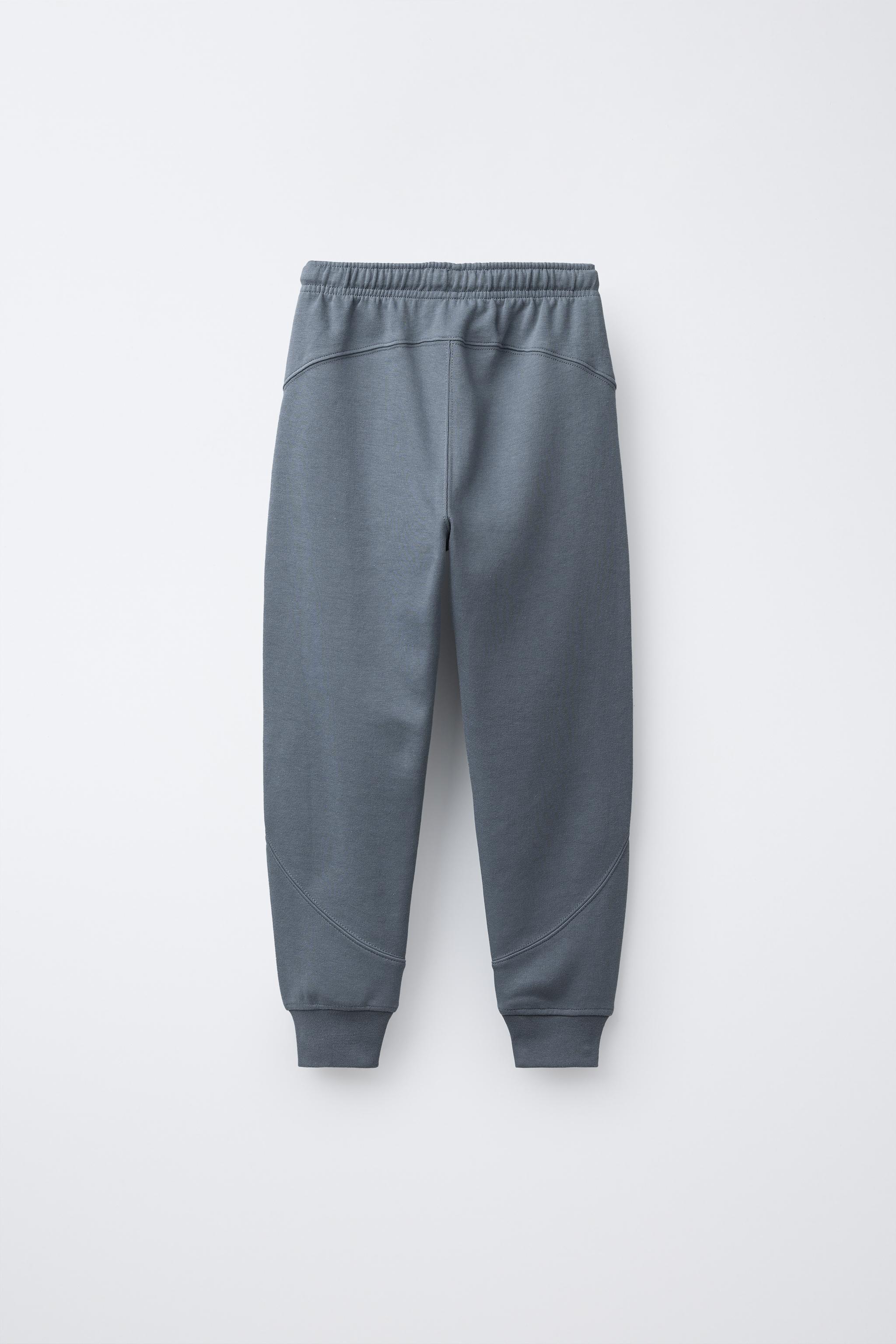 PIQUÉ FELPA JOGGER PANTS - Blue / Steel | ZARA United States