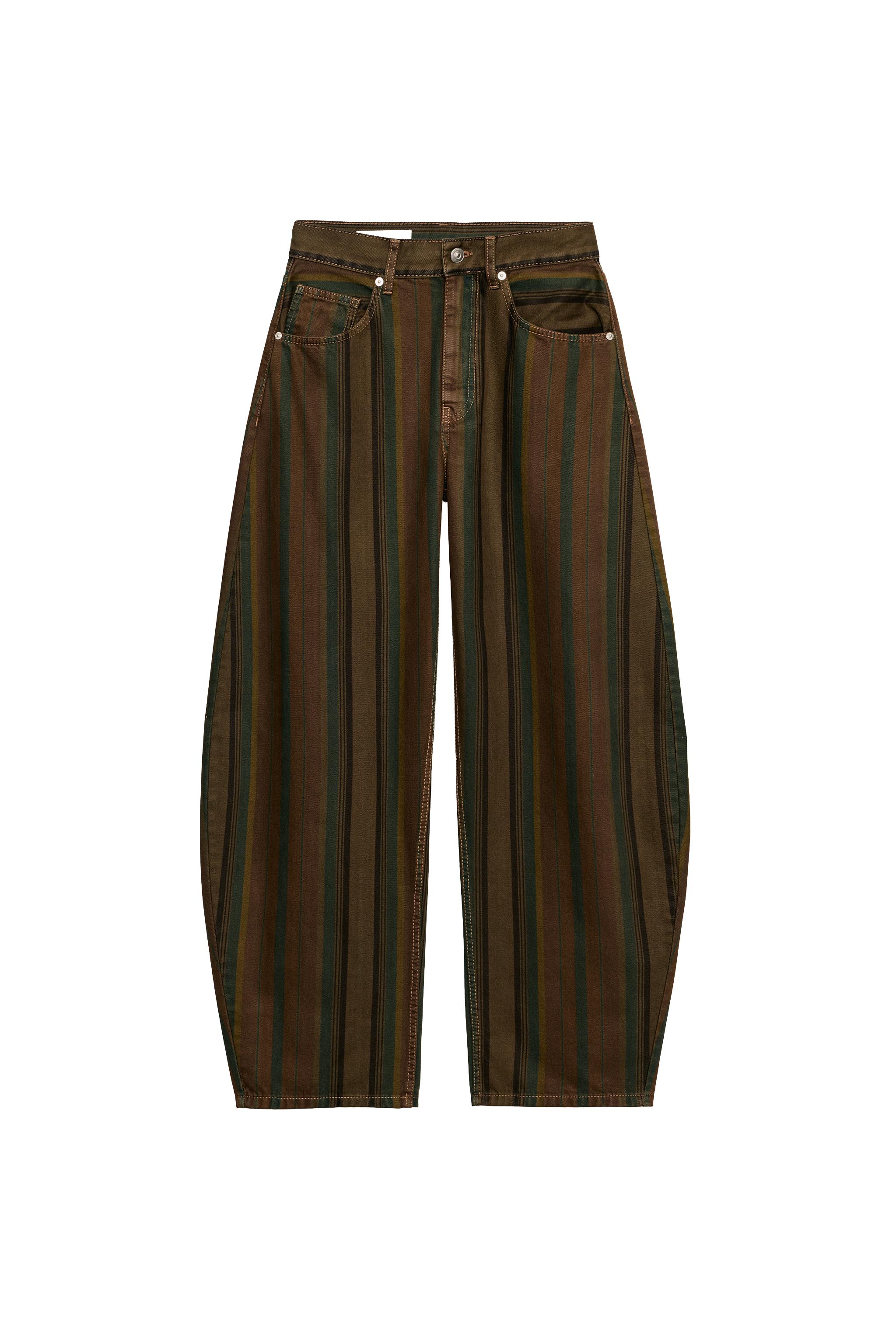 BARREL FIT TIRO MEDIO RAYAS TRF JEANS