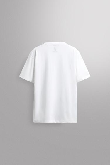 T-SHIRT EN COTON D'ENTRAÎNEMENT - Blanc de Zara - Image 1