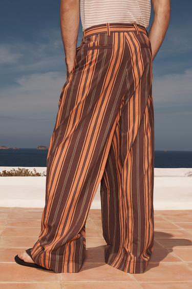 LIMITED EDITION STRIPED SUIT TROUSERS - Orange by Zara - Image 4
